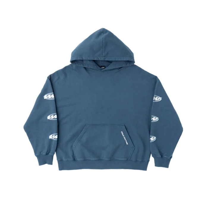 Worldwide Circle Hoodie Slate Blue